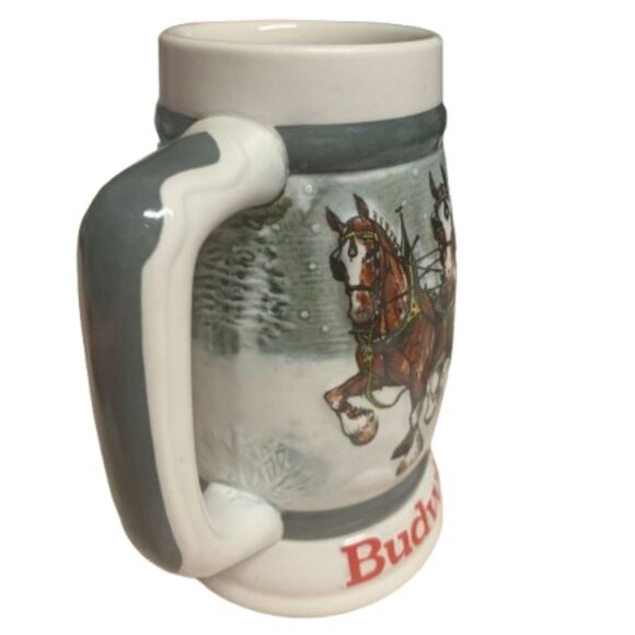 Budweiser Clydesdales 50th Anniversary Beer Stein 1933-1983 Ceramarte Brazil - Picture 3 of 8